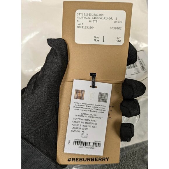 Burberry Men’s Jayson Icon Stripe Crewneck T-Shirt White XL 8078115 - Picture 6 of 7